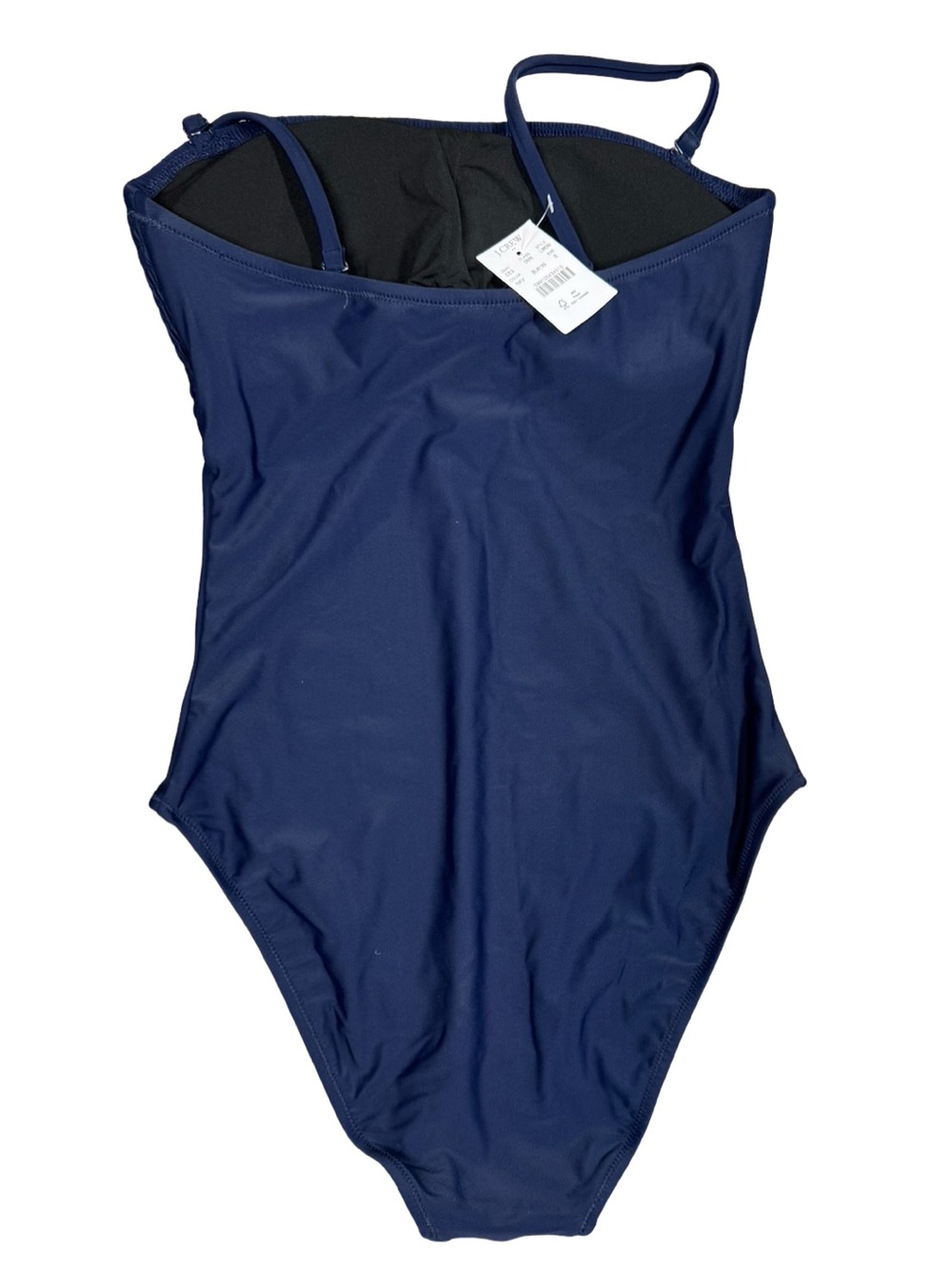 J. Crew Navy Smocked One-Piece Swimsuit Women’s SZ S - Picture 3 of 11